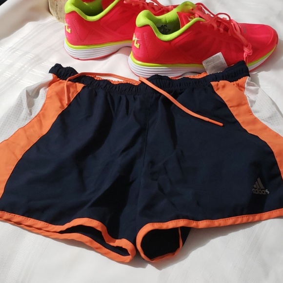 Adidas  athletc shorts Orange and black small - Picture 3 of 8